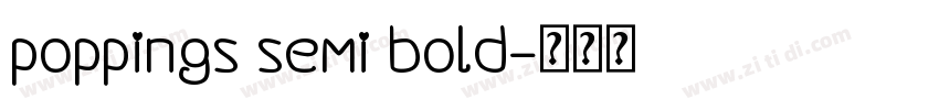 poppings semi bold字体转换